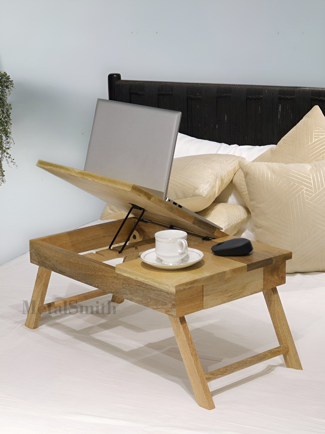 Metalsmith Beige Coloured Mango Wood Study Table-picture-11