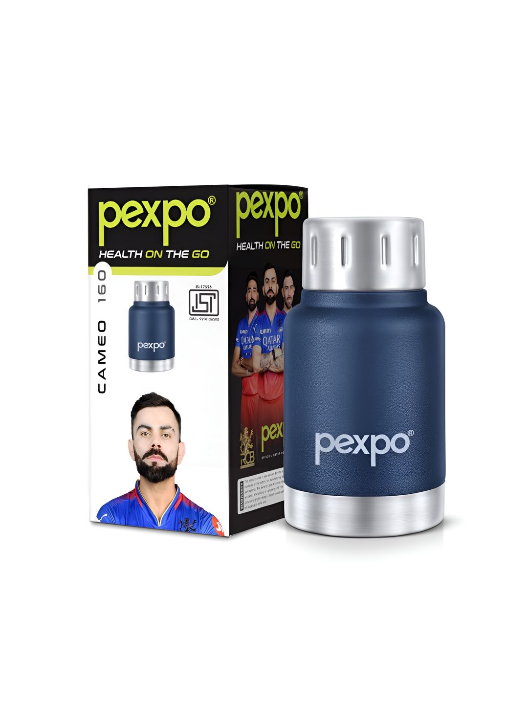Pexpo Blue Single Stainless Steel Water Bottle-picture-29