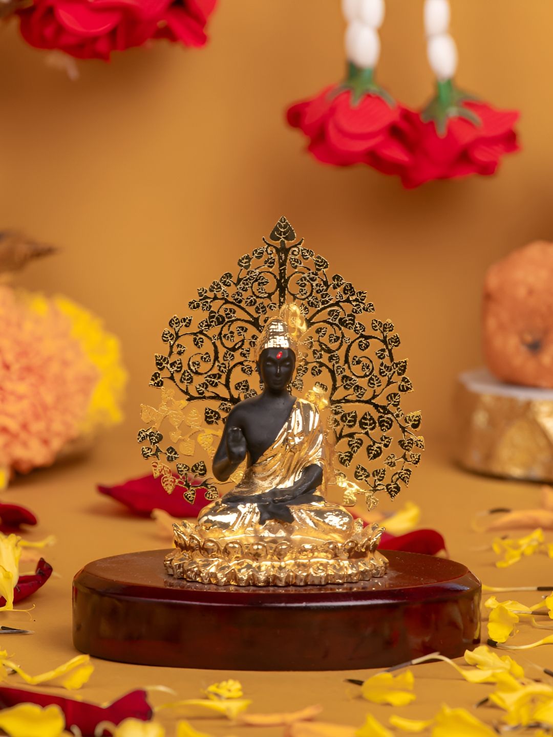 HOUSE OF WEMY Black Buddha Idol Showpiece-picture-21