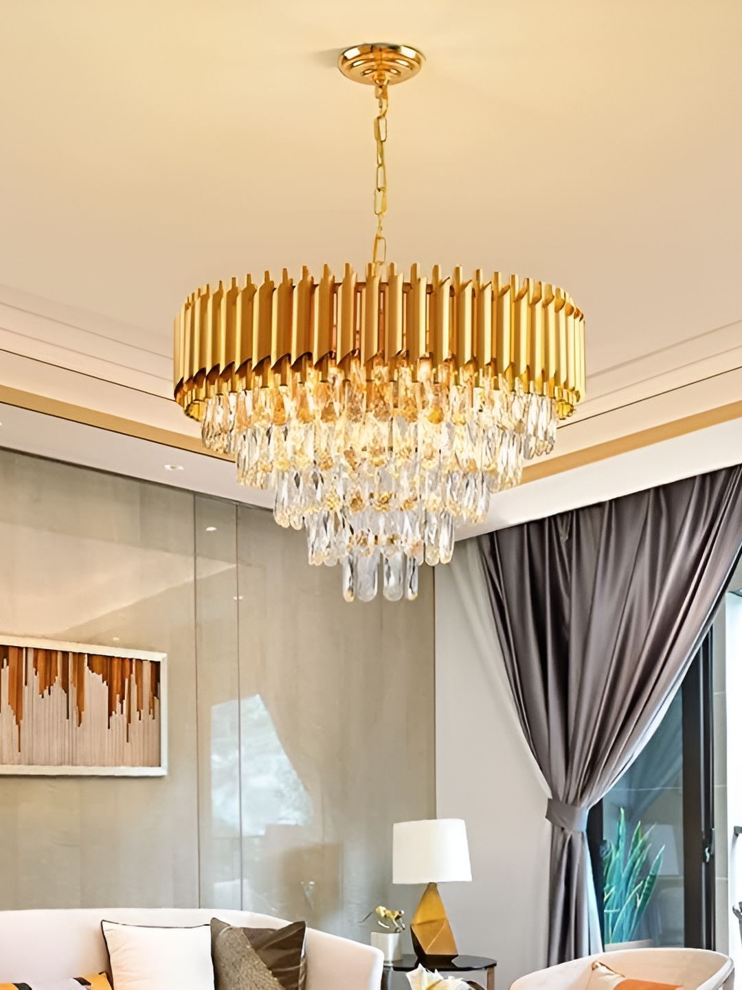 KINIS Gold-Toned & Transparent Quirky Ceiling Lamp-picture-21