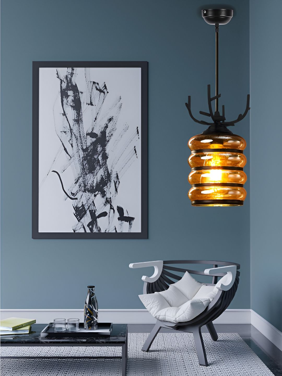 KINIS Brown Glass Quirky Ceiling Lamp-image-32