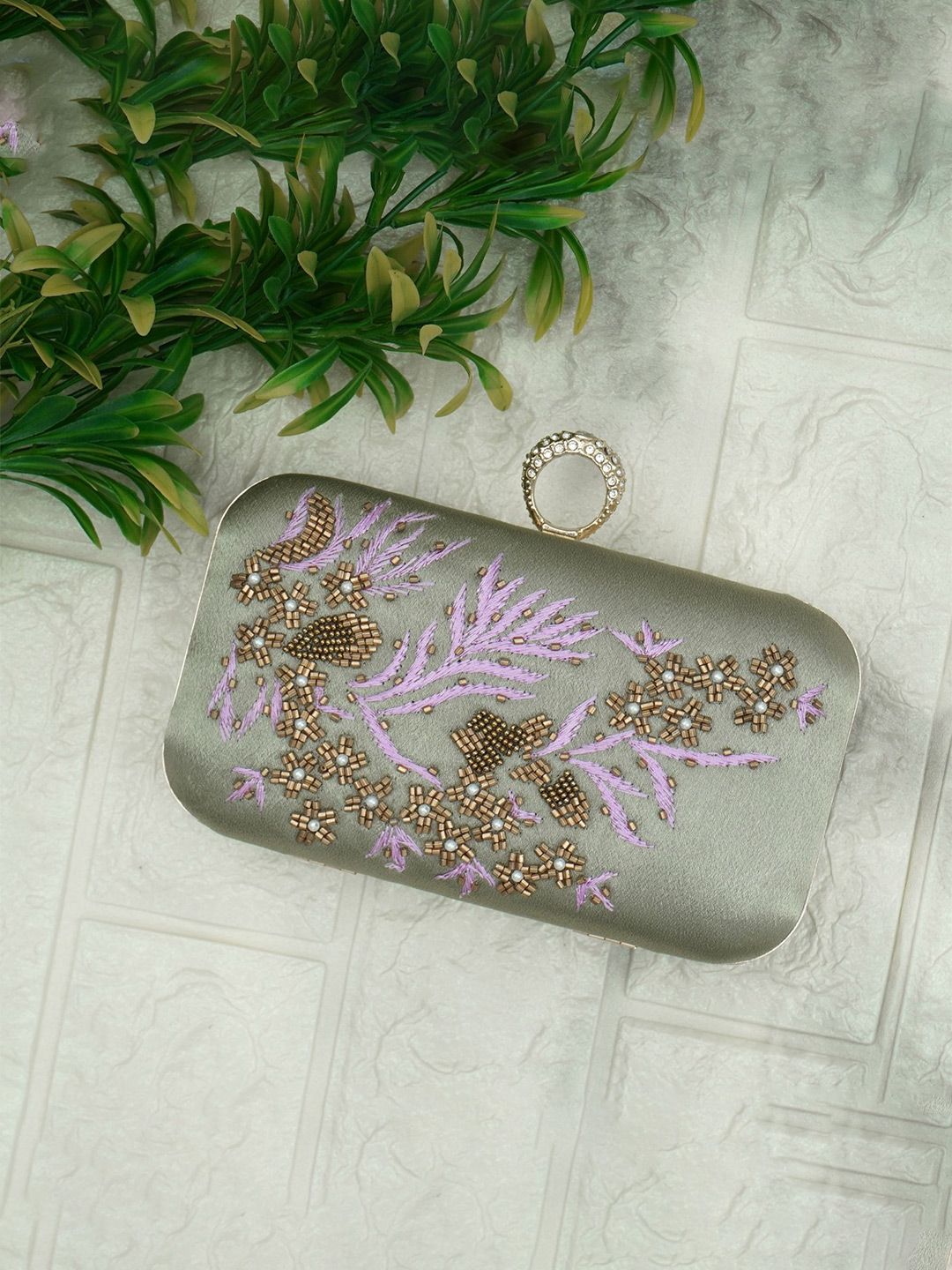 FOR THE BEAUTIFUL YOU Embroidered Embellished Box Clutch-picture-39