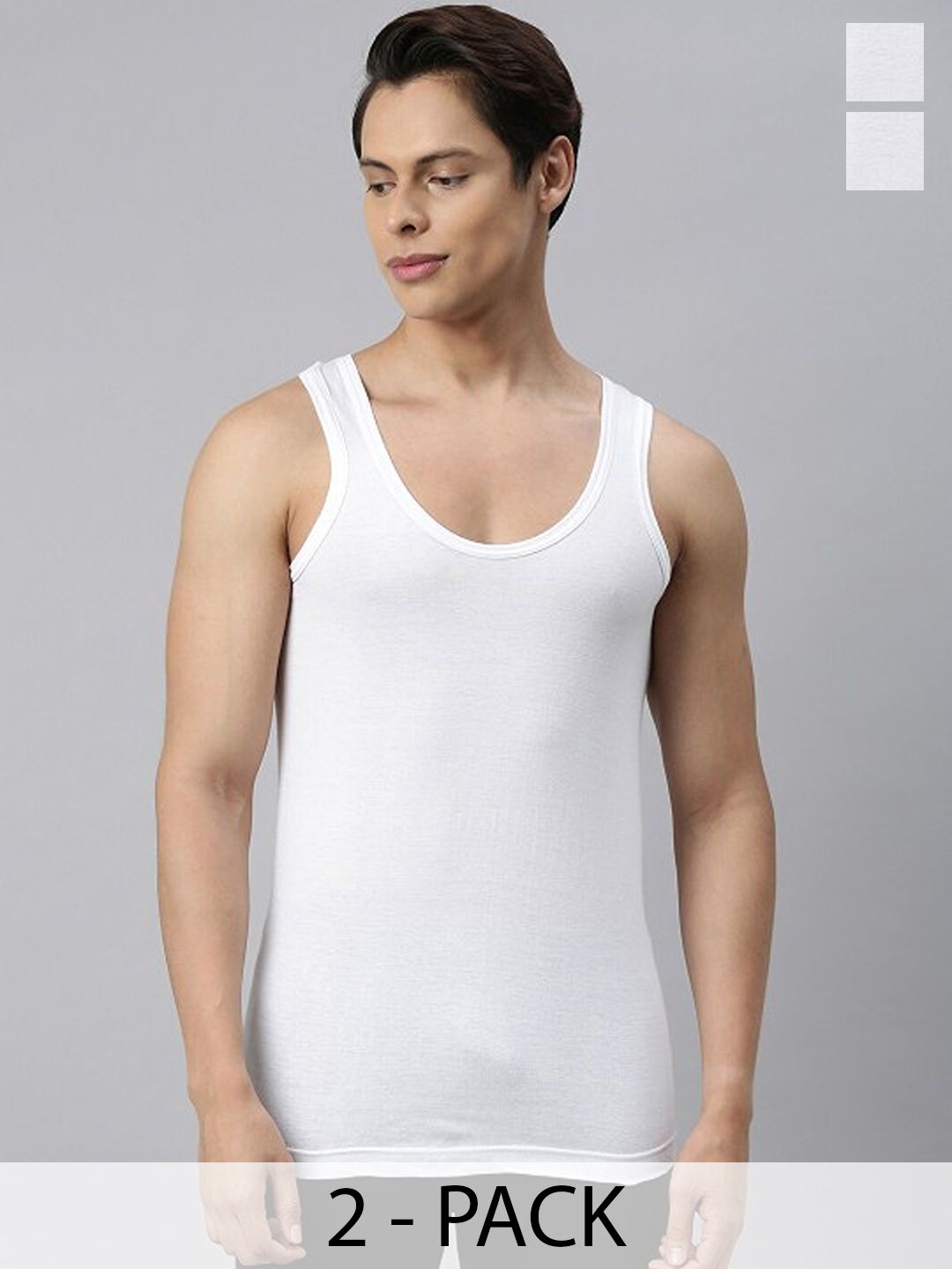 CAVENDERS Pack Of 2 Scoop Neck Long Lasting Basic Vests - c59=SWIFT---2---85-picture-37
