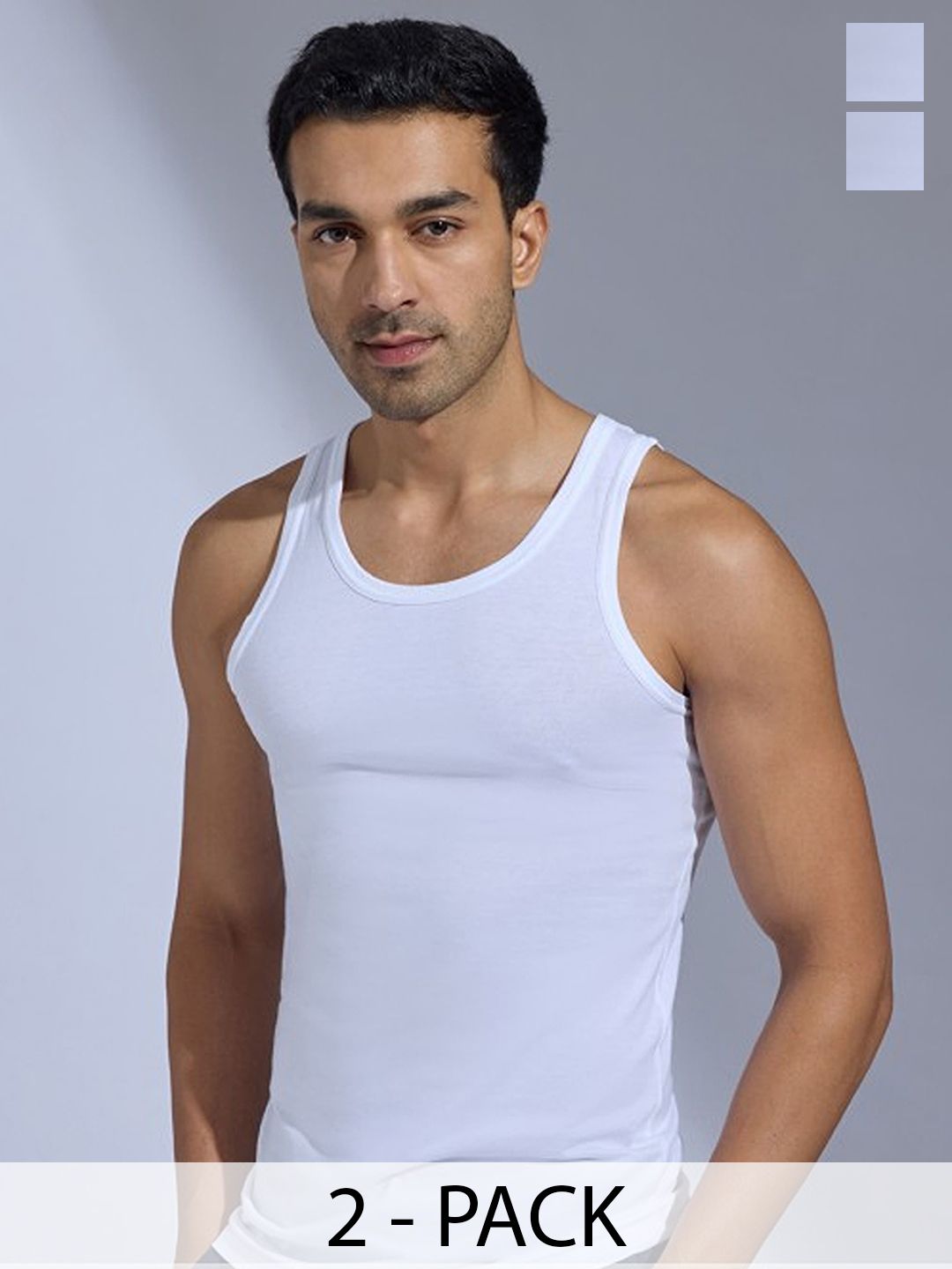 CAVENDERS Pack Of 2 Scoop Neck Long Lasting Basic Vests - c55=SWIFT---2---85-image-35