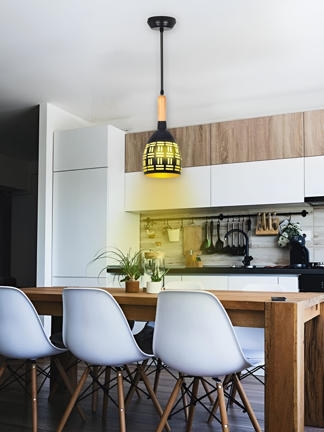 KINIS Black & Yellow Aluminium Spherical Shaped Ceiling Lamp-picture-26