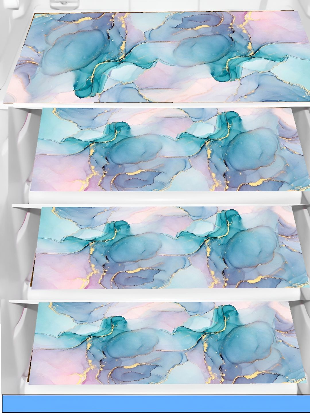 Aura 4-Pcs Blue & Pink Printed Fridge Organisers-picture-57