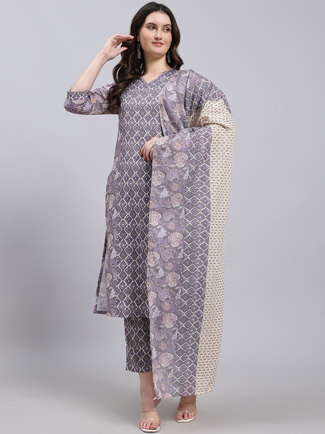 Anouk Rustic Women Floral Printed Regular Kurta with Trousers & With Dupatta-picture-26