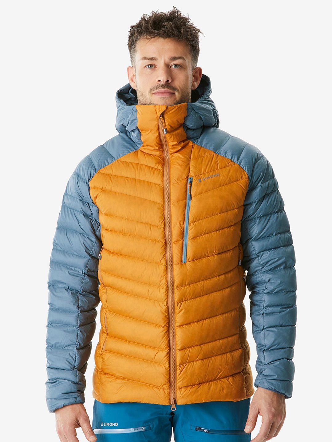 Simond By Decathlon Mens mountaineering down jacket Ochre-image-0