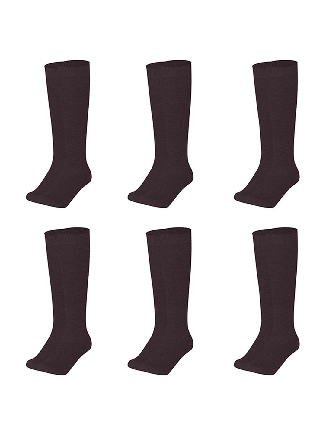 MUKHAKSH Men Pack Of 6 Cotton Knee Length Socks-picture-37