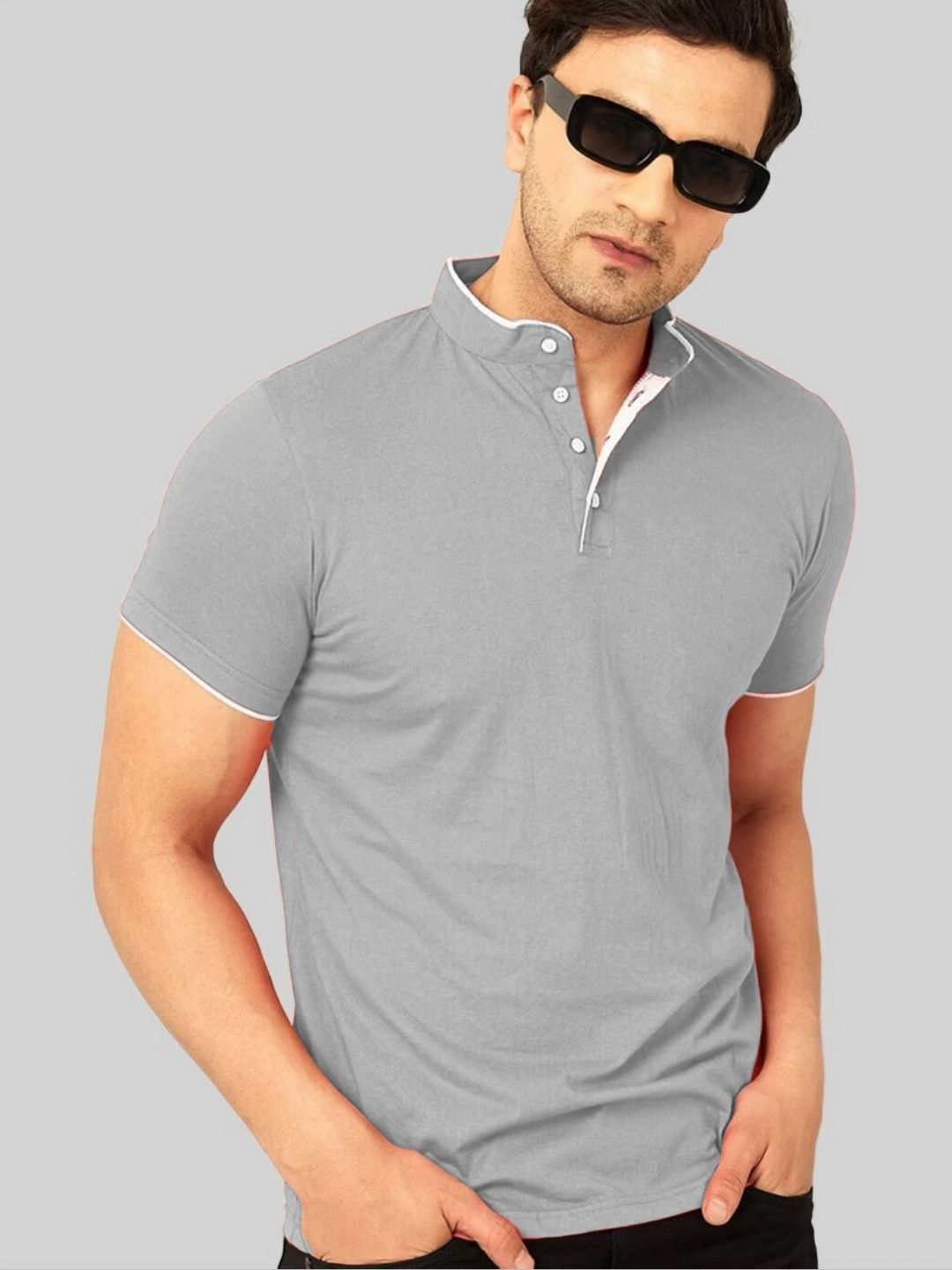 Moda Rapido Mandarin Collar T-shirt-picture-29