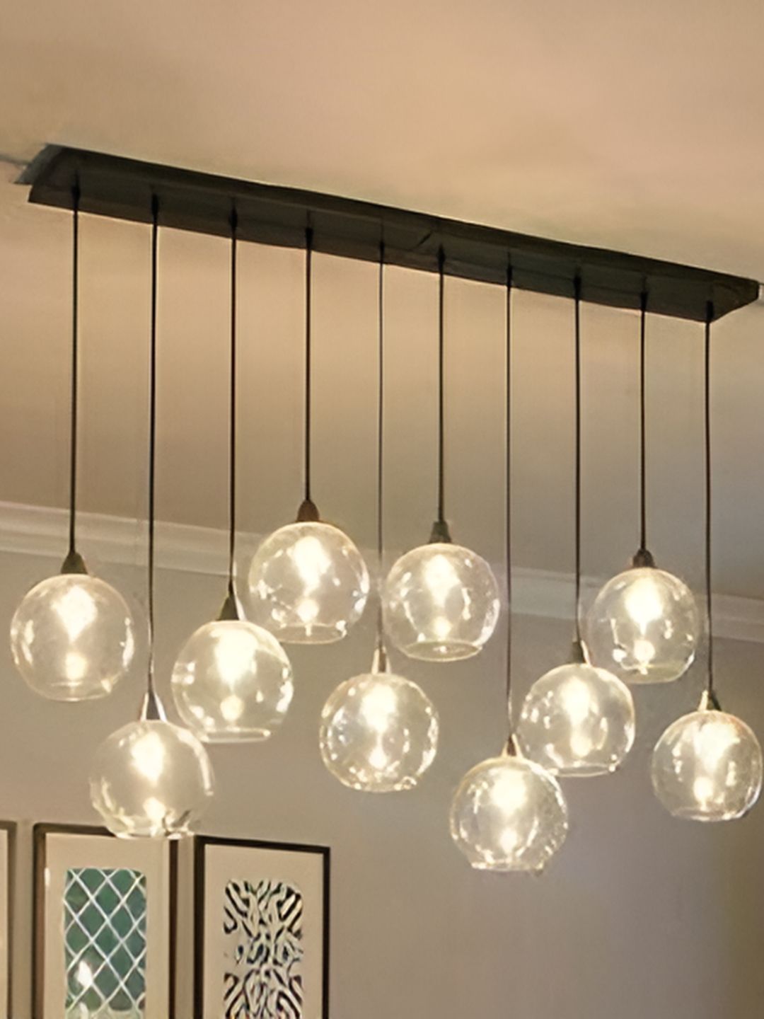 KINIS Transparent & Black Glass Quirky Ceiling Lamp-picture-28