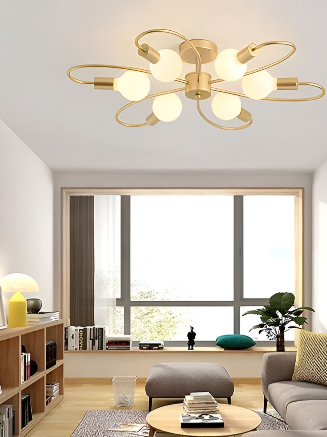 KINIS Gold-Toned & White Quirky Ceiling Lamp-picture-35