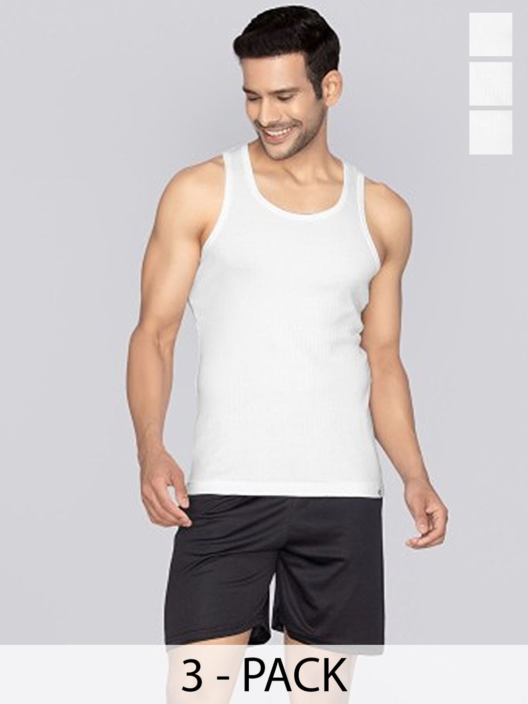 CAVENDERS Pack Of 3 Scoop Neck Pure Cotton Basic Vests - C31=-SWIFT---3---85-picture-5