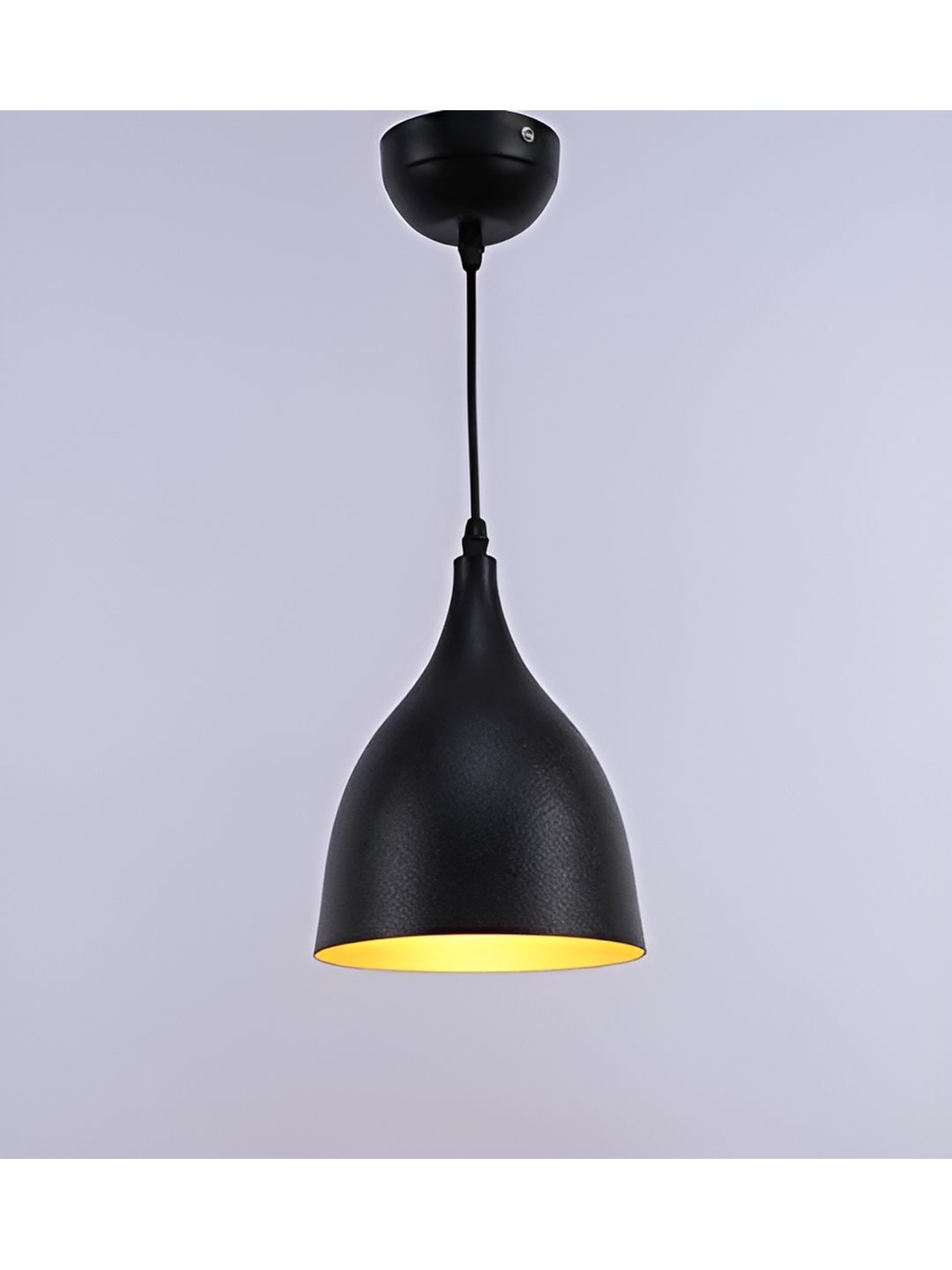 KINIS Black Textured Aluminium Bell Shaped Ceiling Lamp-picture-27