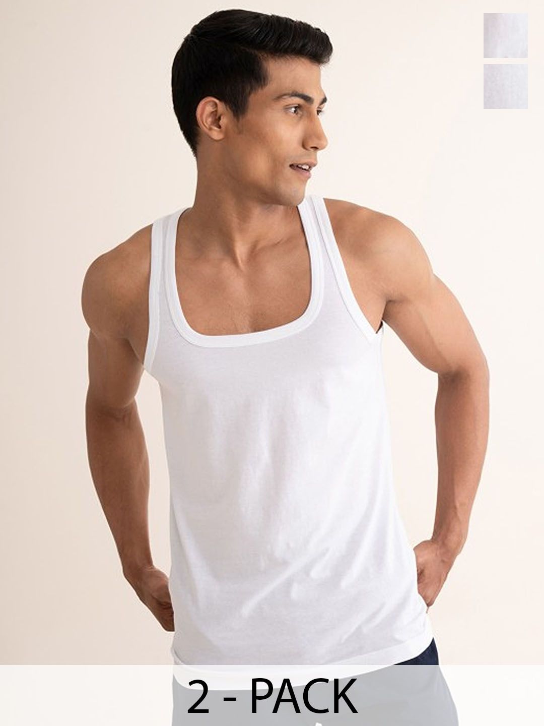 CAVENDERS Pack Of 2 Scoop Neck Long Lasting Basic Vests - c44=SWIFT---2---85-image-37