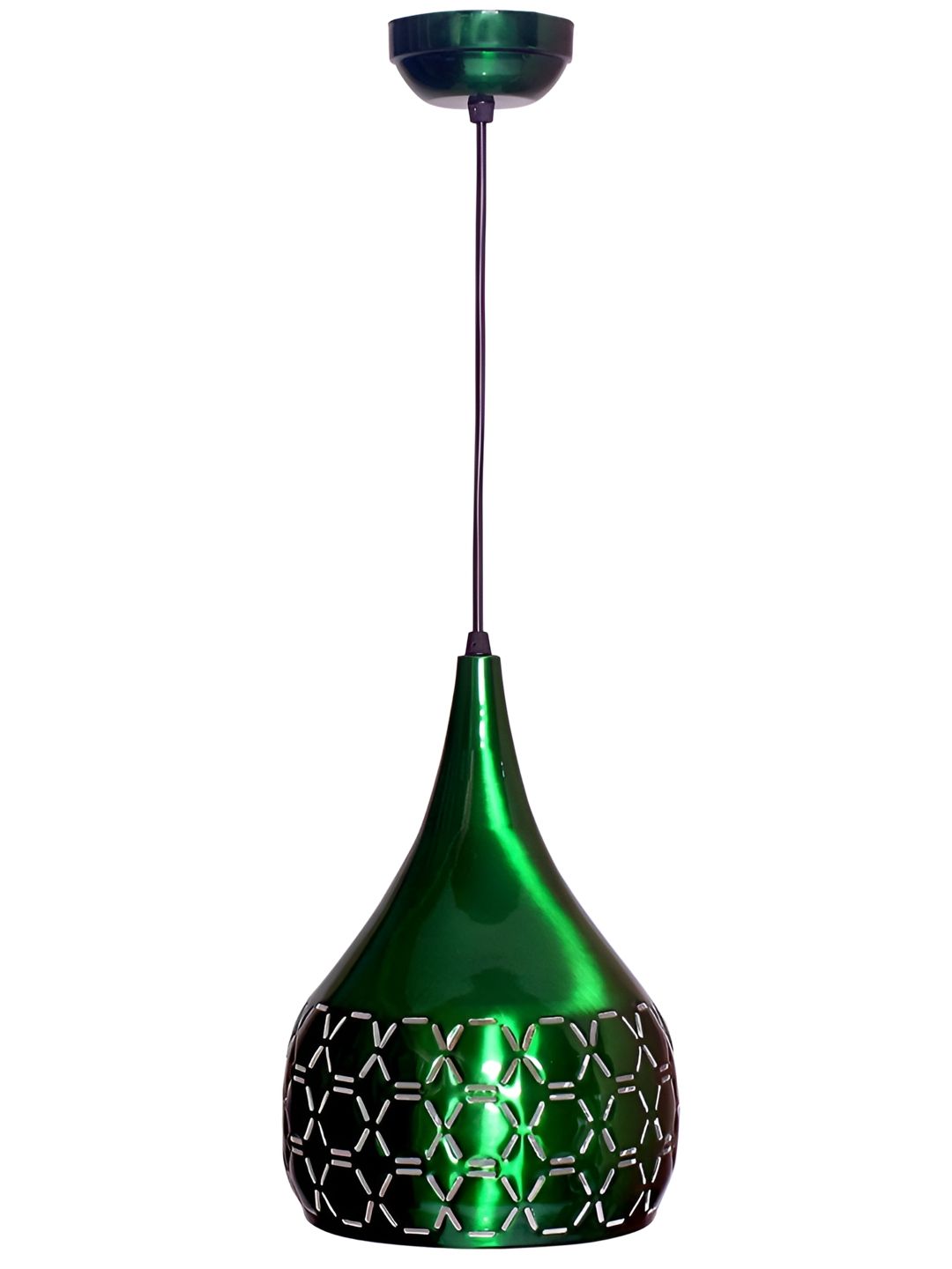 KINIS Silver-Toned Glass Ceiling Lamp Green & White Aluminium Quirky Ceiling Lamp-image-37