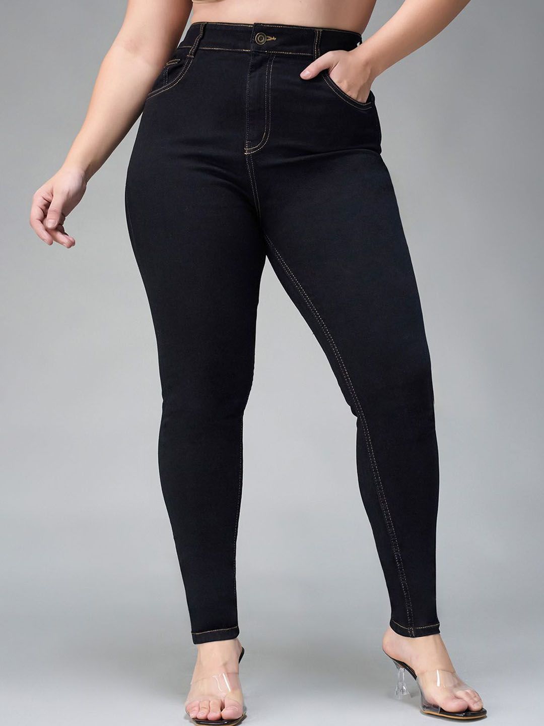 Miss Chase A+ Women Skinny Fit High-Rise Heavy Fade Jeans-picture-20