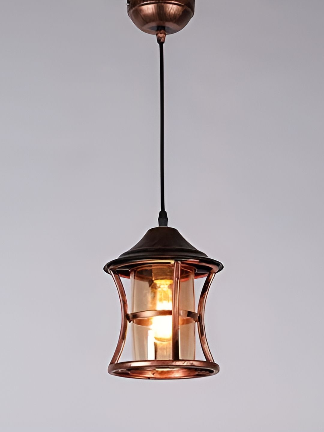 KINIS Coffee Brown Abstract Shaped Ceiling Lamp-image-11