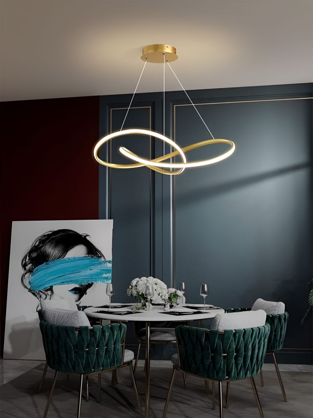 KINIS Gold-Toned & White Quirky Metal Ceiling Lamp-picture-35