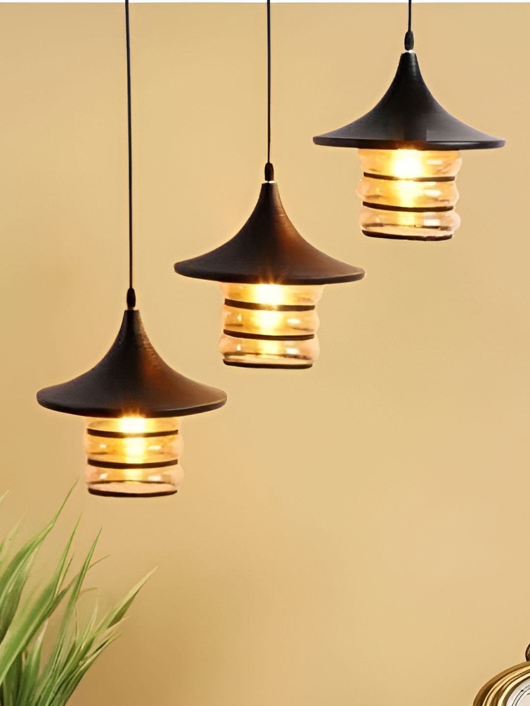 KINIS Black & Beige Aluminium Abstract Shaped Ceiling Lamp-picture-30