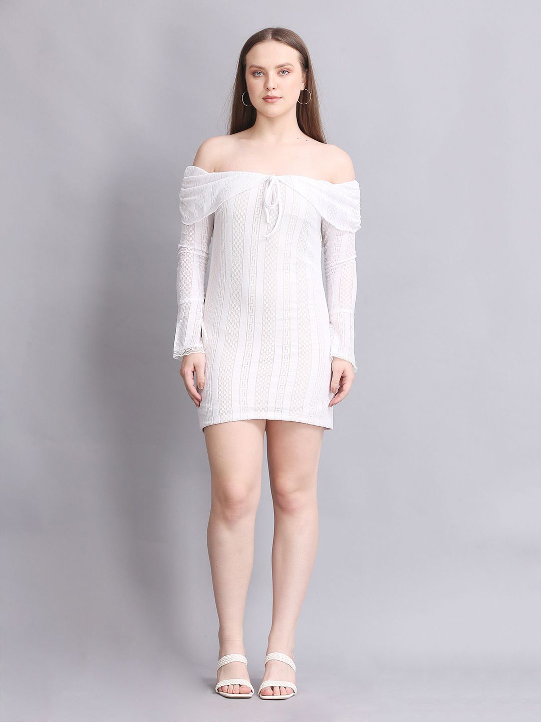 SWISHIN Women Off-Shoulder Bodycon Dress