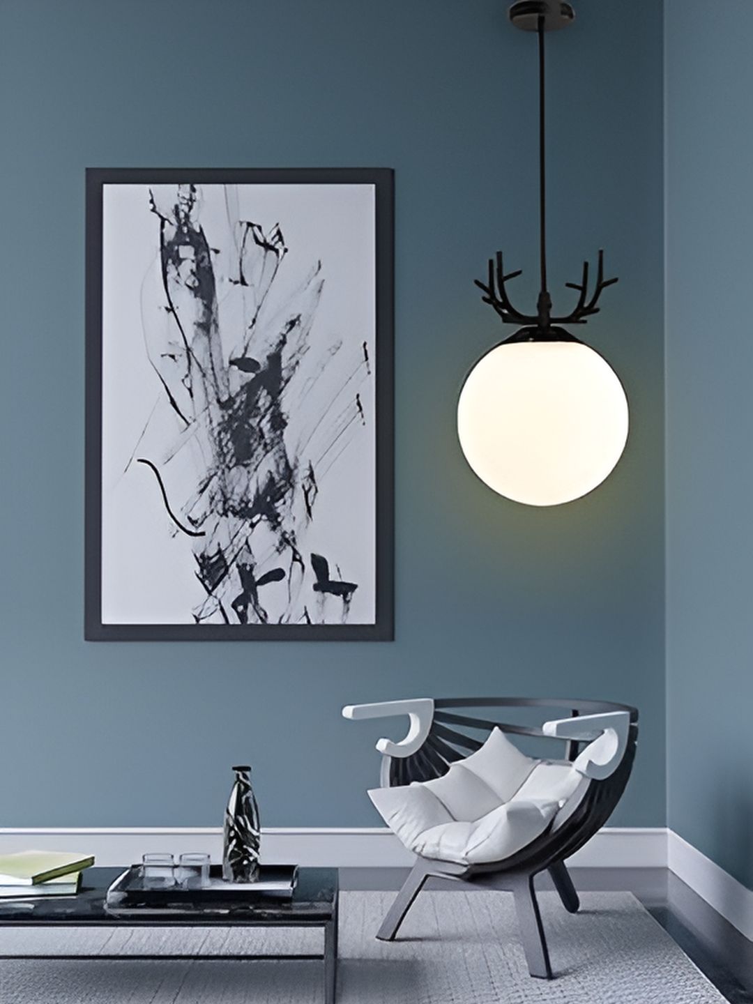 KINIS Black & White Solid Hanging Light Ceiling Lamp-image-47