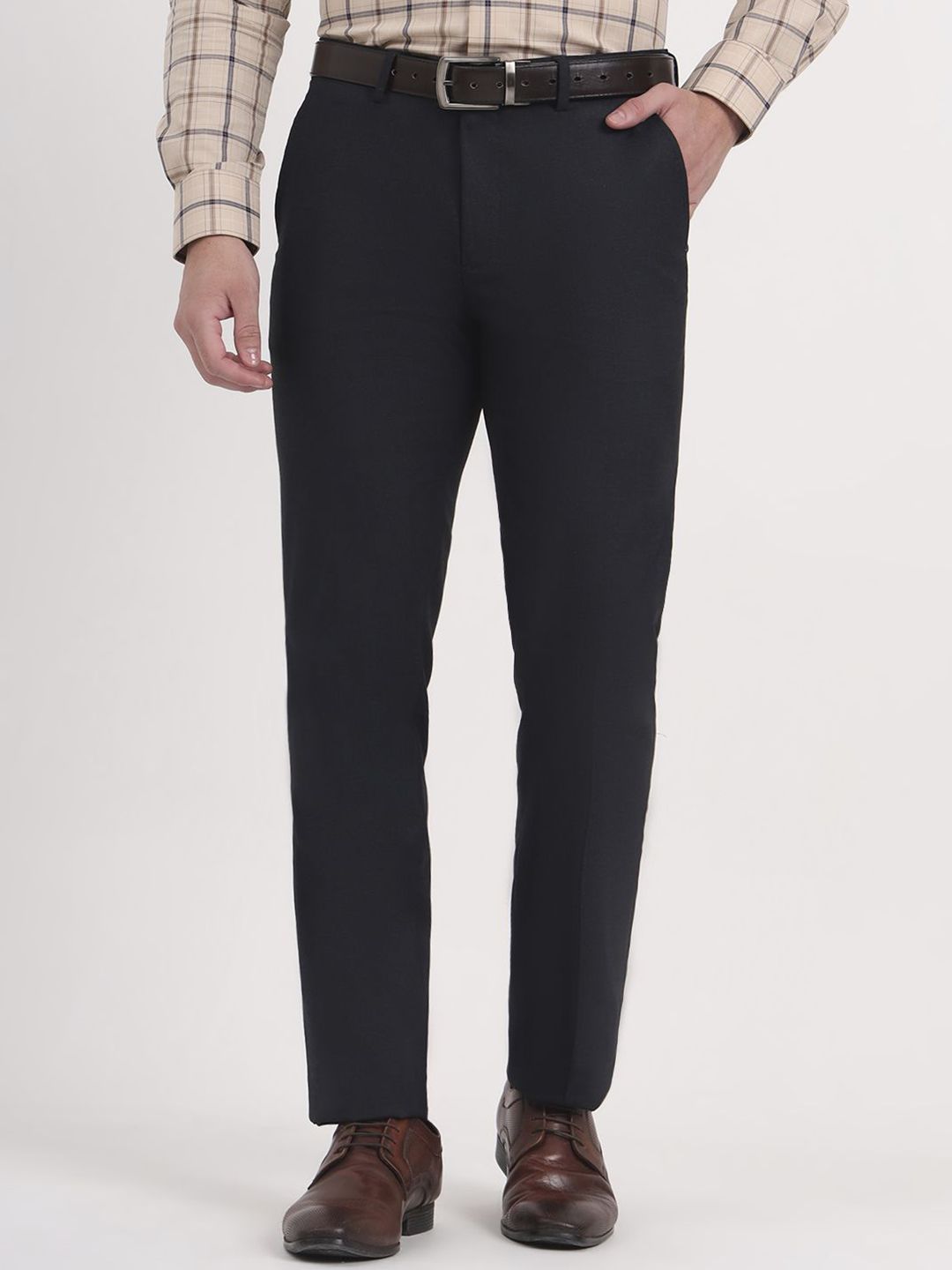 Greenfibre Men Slim Fit Formal Trousers-picture-11