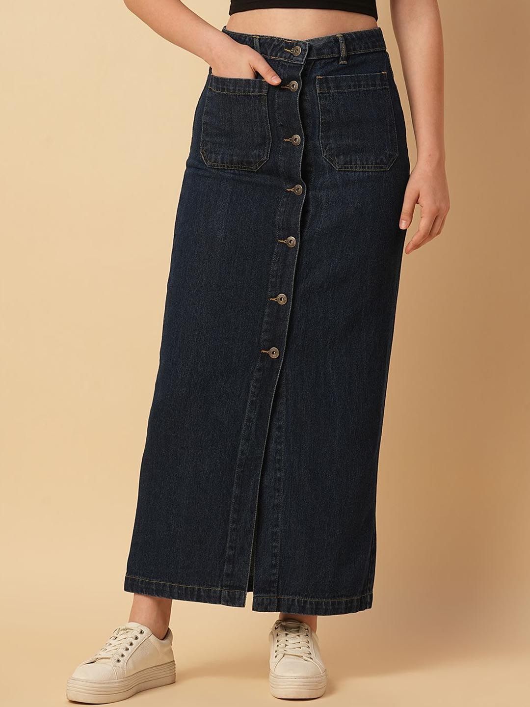 Chemistry Maxi Straight Denim Skirt-picture-35