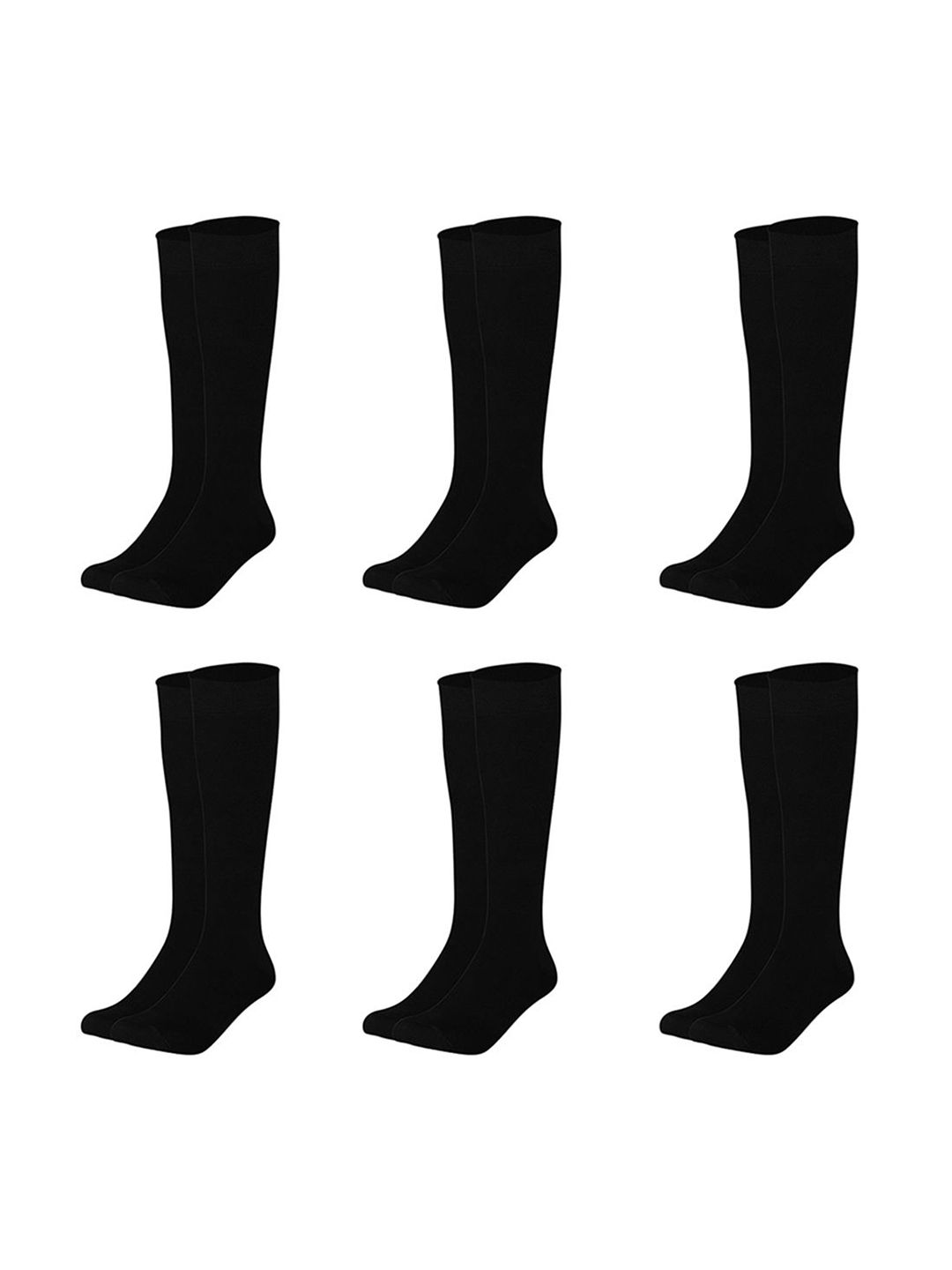 MUKHAKSH Men Pack Of 6 Cotton Knee Length Socks-picture-43