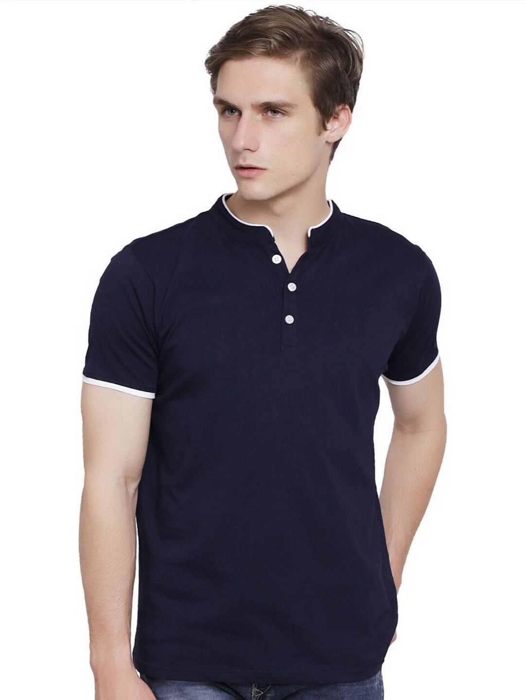 Moda Rapido Mandarin Collar T-shirt-picture-28