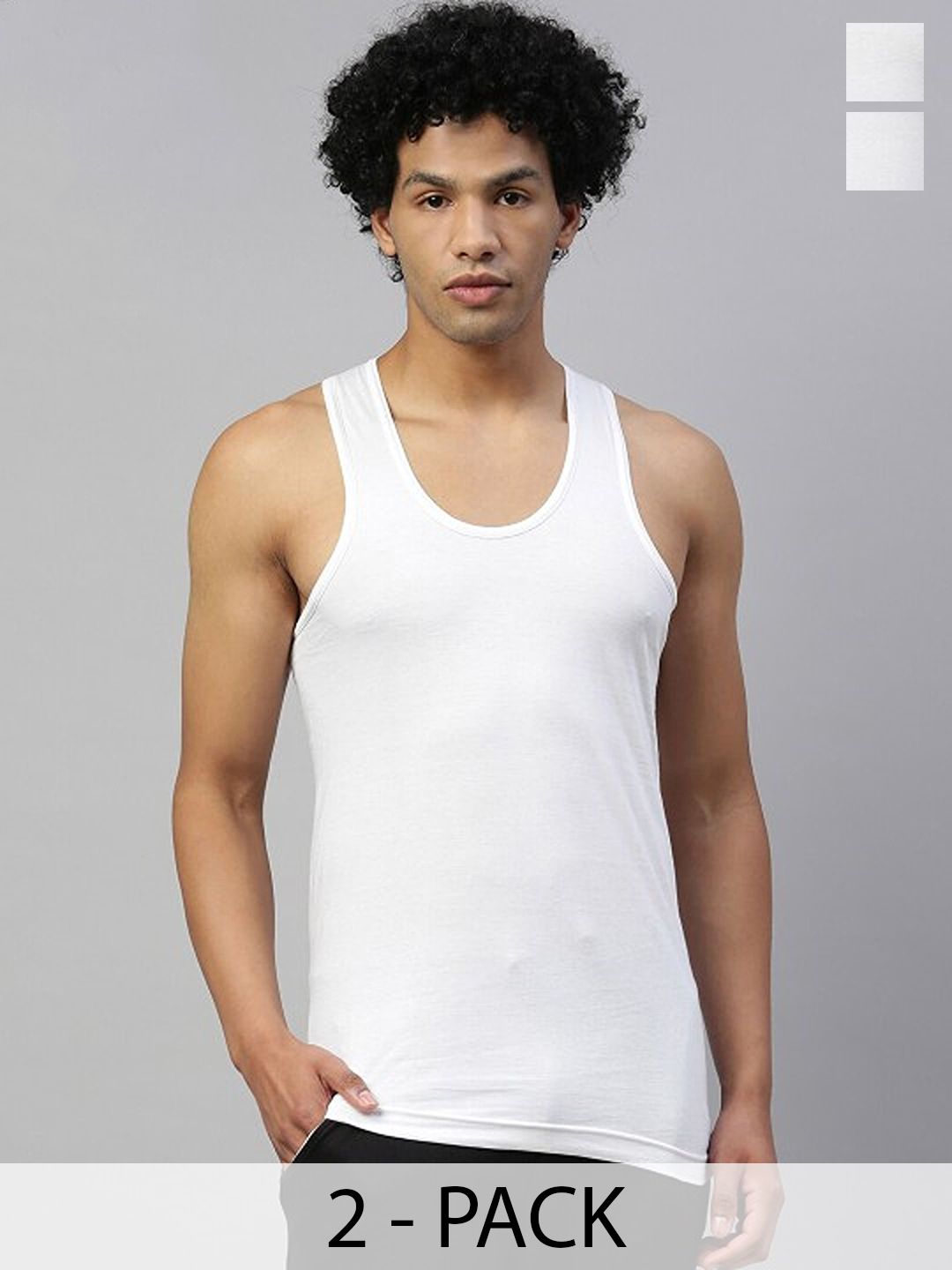 CAVENDERS Pack Of 2 Scoop Neck Long Lasting Basic Vests - c63=SWIFT---2---85-picture-33