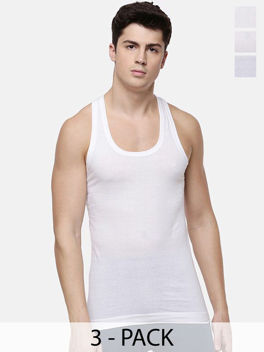 CAVENDERS Pack Of 3 Scoop Neck Pure Cotton Basic Vests - C12=-SWIFT---3---85-picture-37