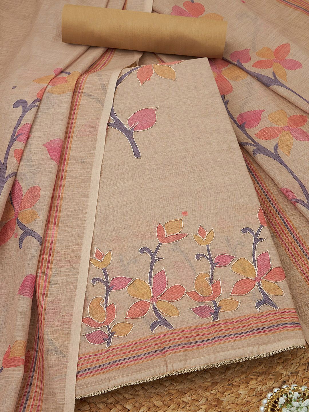 Soch Printed Linen Unstitched Dress Material-picture-32