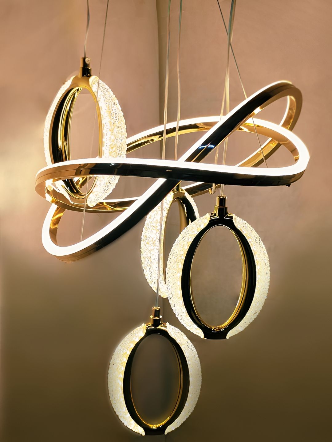 KINIS Modern and Unique Style Gold-Toned & White Aluminium Quirky Ceiling Lamp-picture-19