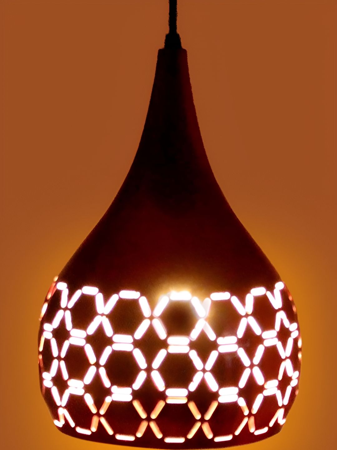 KINIS Maroon & White Aluminium Pendant Ceiling Lamp-image-20