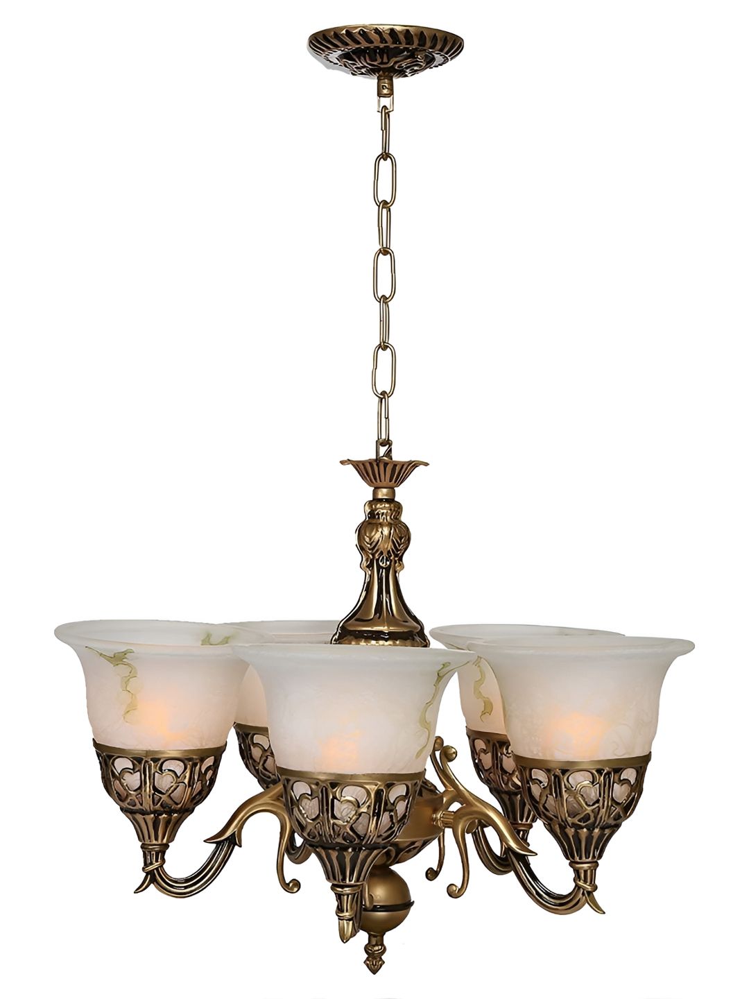 KINIS Gold-Toned & White Quirky Chandelier Ceiling Lamp-picture-19