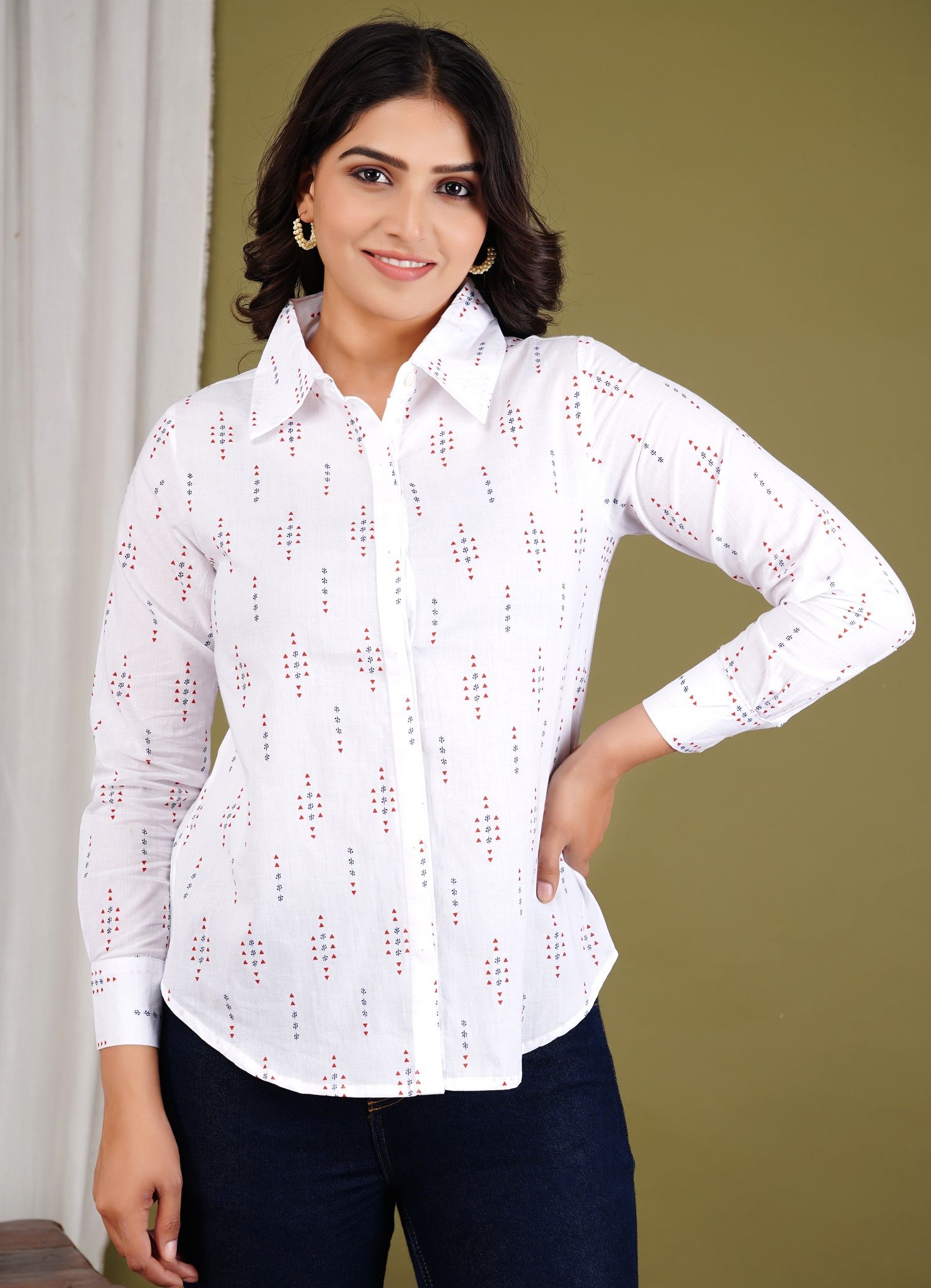 Billion Women Floral Printed Formal Shirt-picture-46