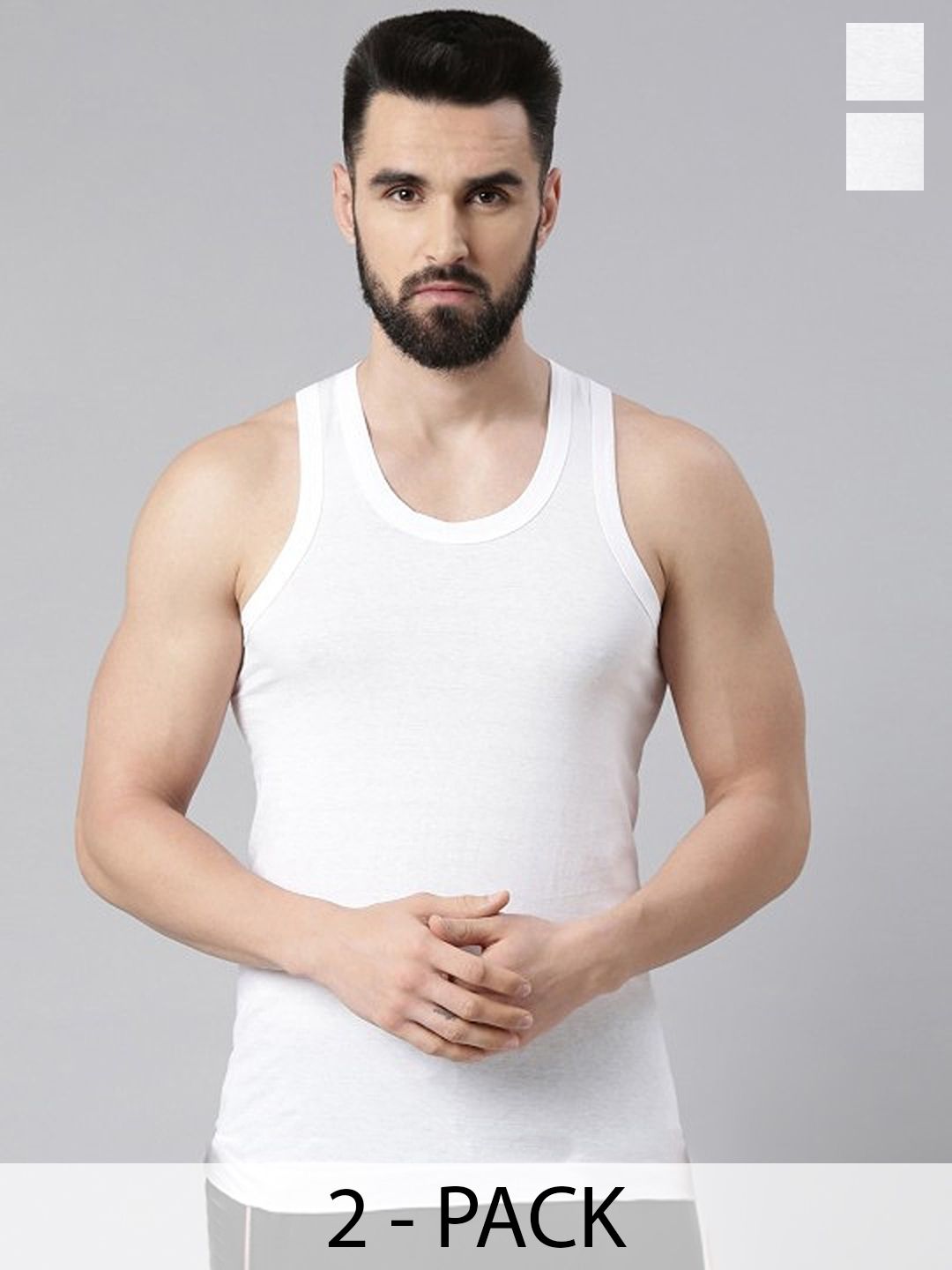 CAVENDERS Pack Of 2 Scoop Neck Long Lasting Basic Vests - c37=SWIFT---2---85-image-8