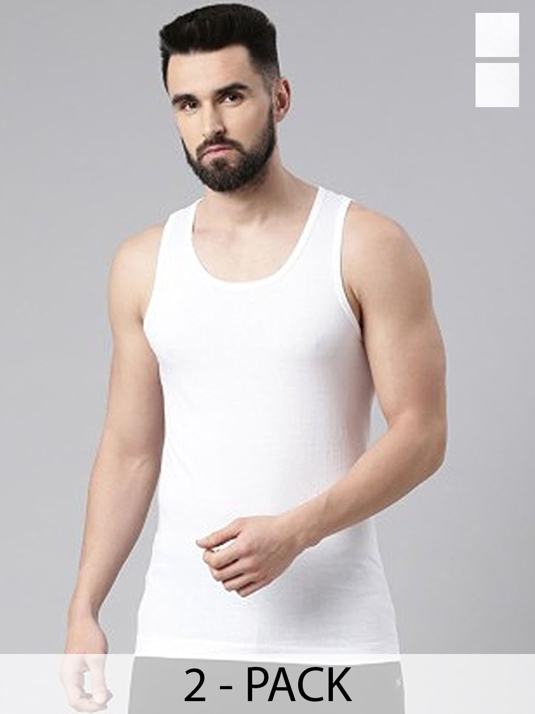 CAVENDERS Pack Of 2 Scoop Neck Long Lasting Basic Vests - c36=SWIFT---2---85-image-36