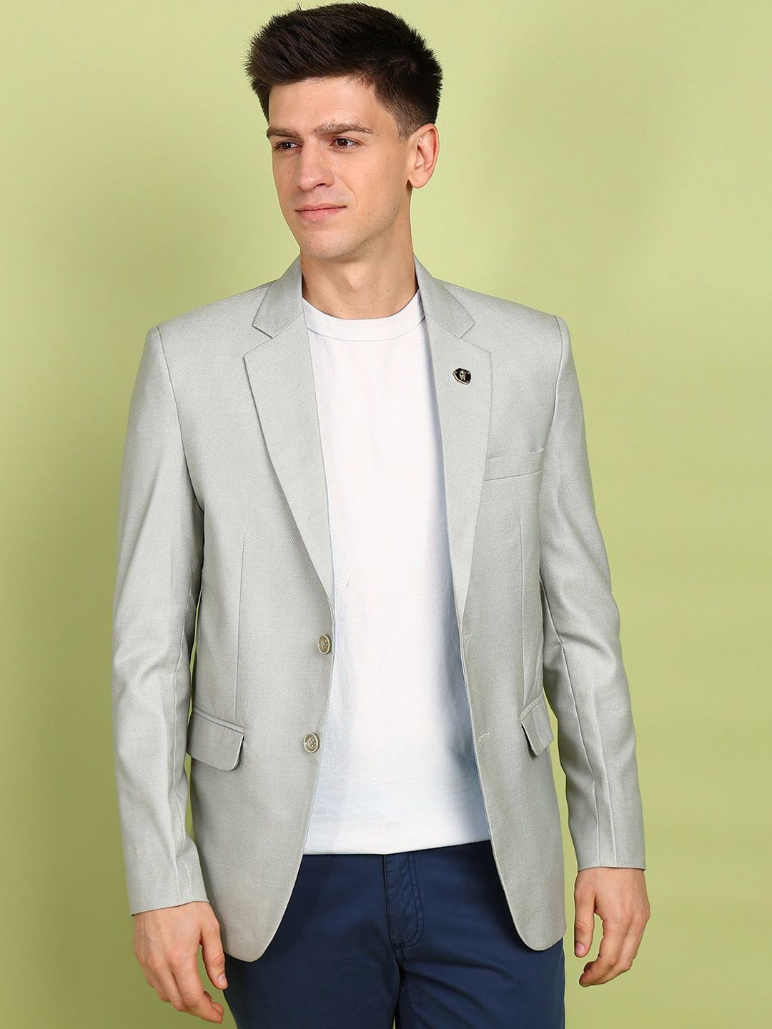 FUBAR Self Design Single-Breasted Cotton Casual Blazer-picture-57
