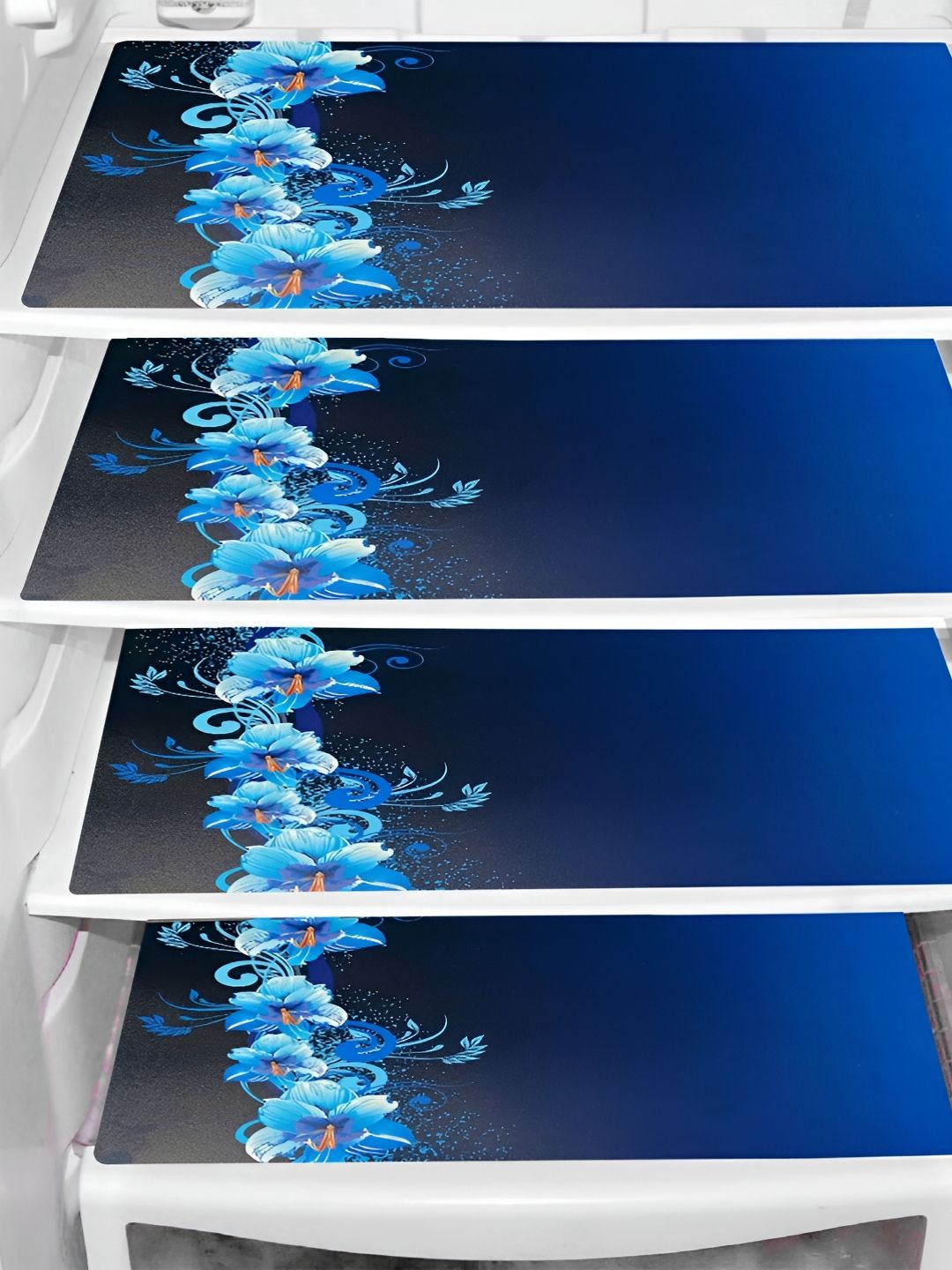 Aura 4-Pcs Blue Printed Fridge Organisers-picture-12