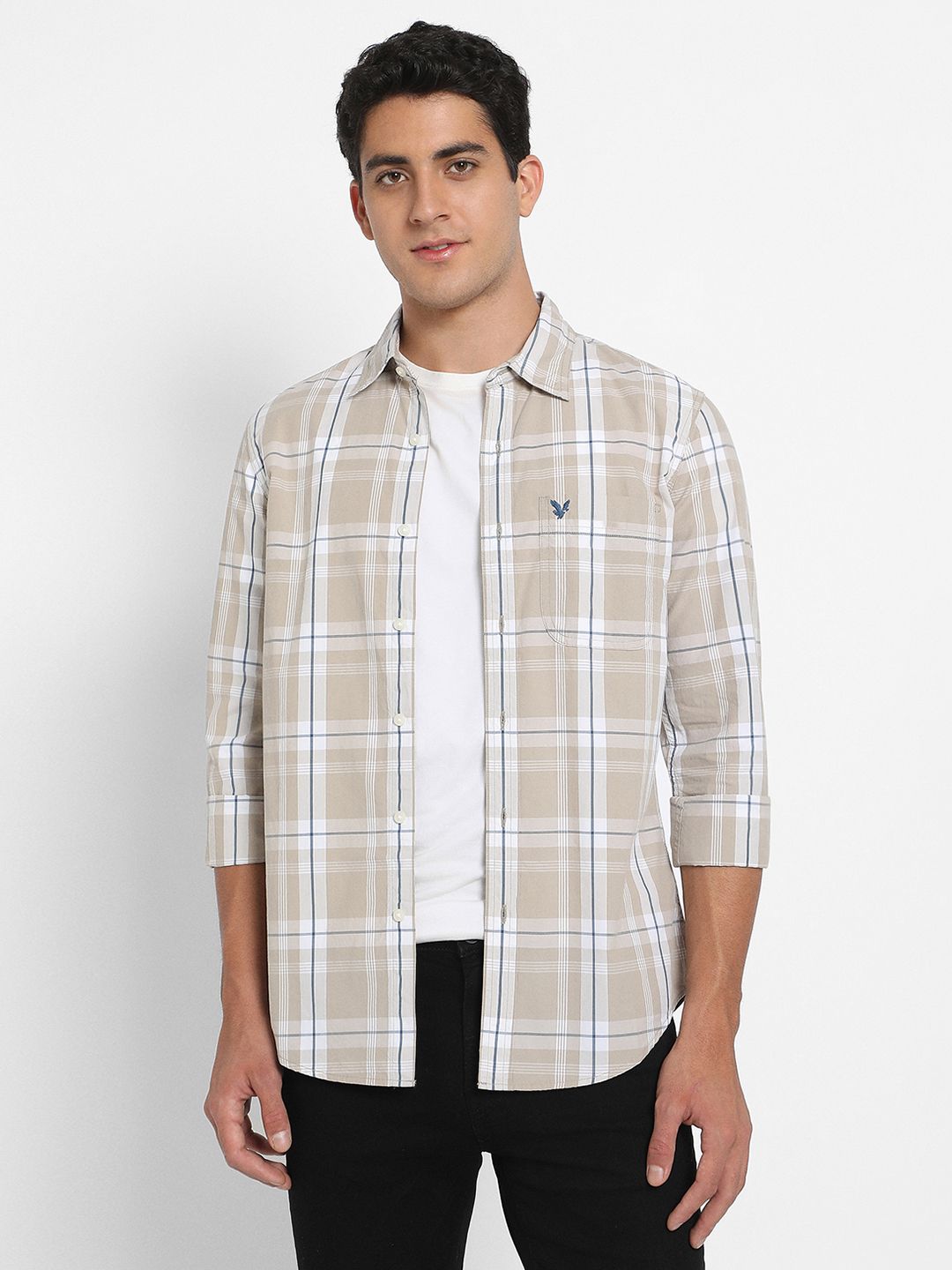 AMERICAN EAGLE OUTFITTERS Men Slim Fit Checked Casual Shirt-picture-11