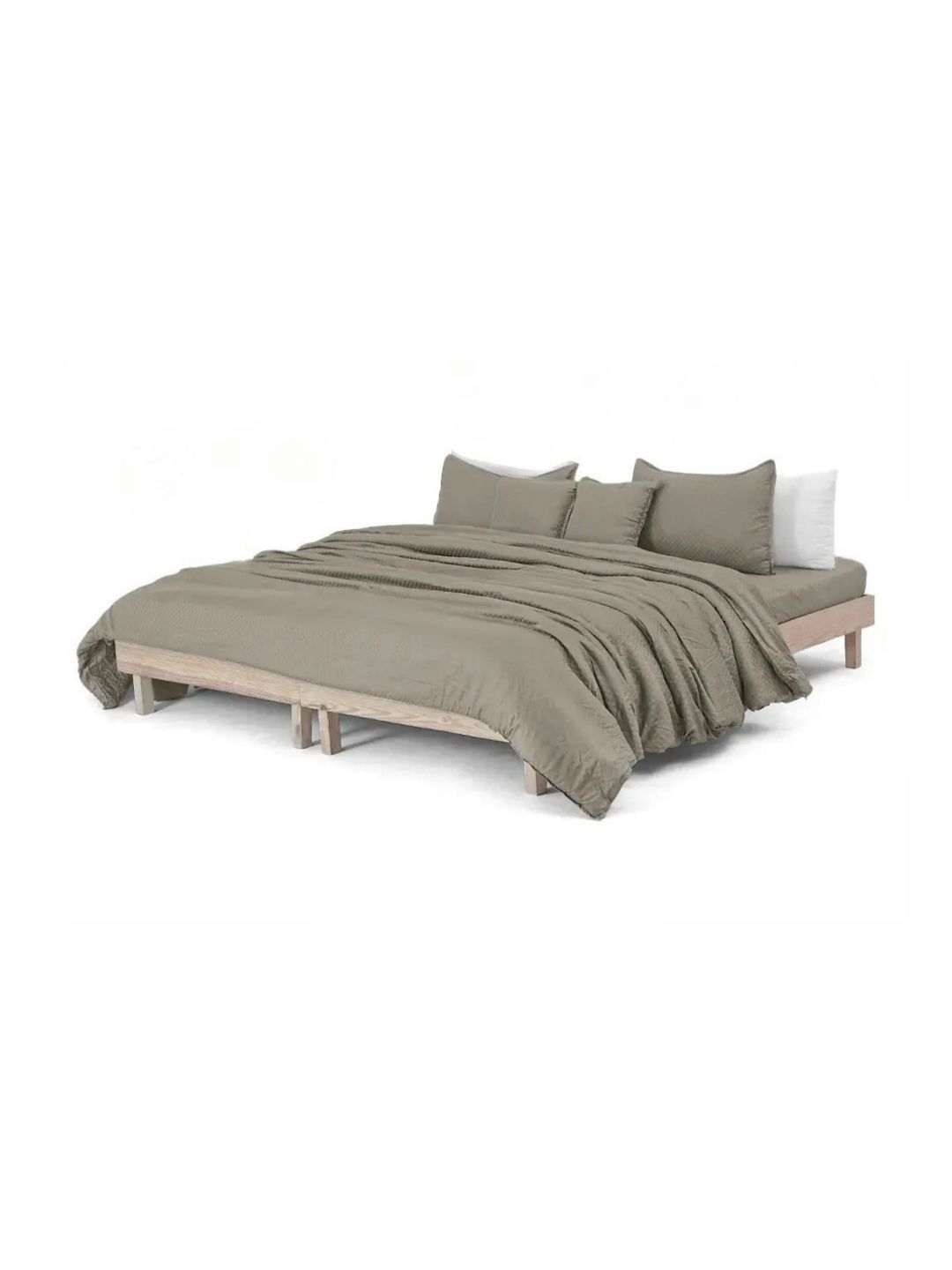 Zarf Taupe Checked AC Room 400 GSM Double Bed Comforter-image-4