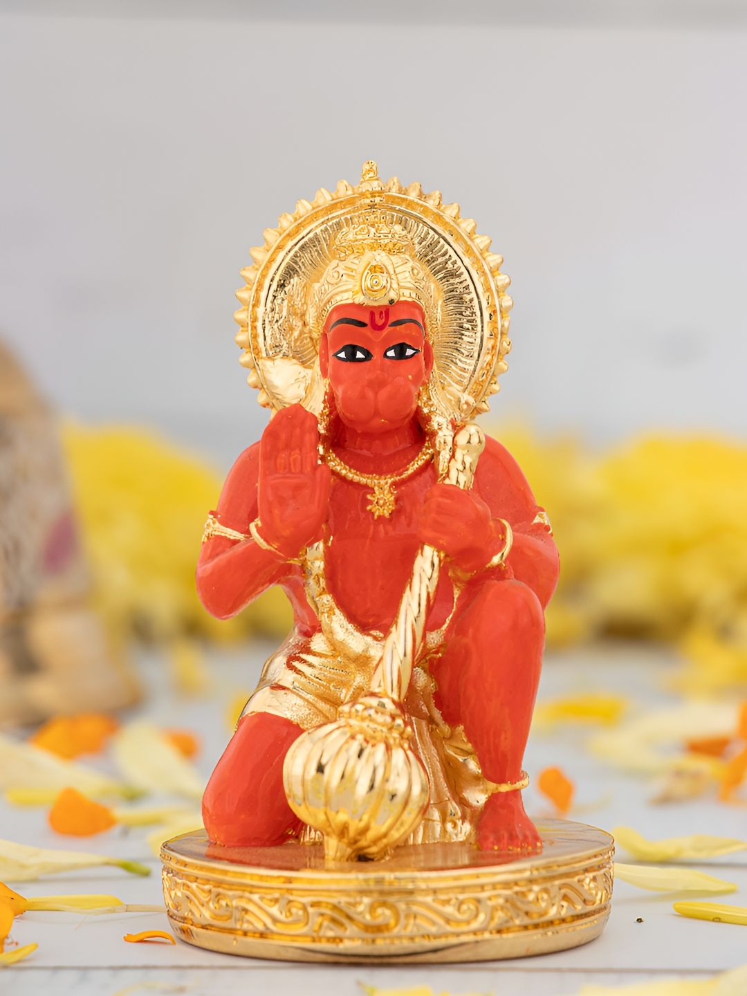HOUSE OF WEMY Orange Religious Idol Showpiece-picture-18