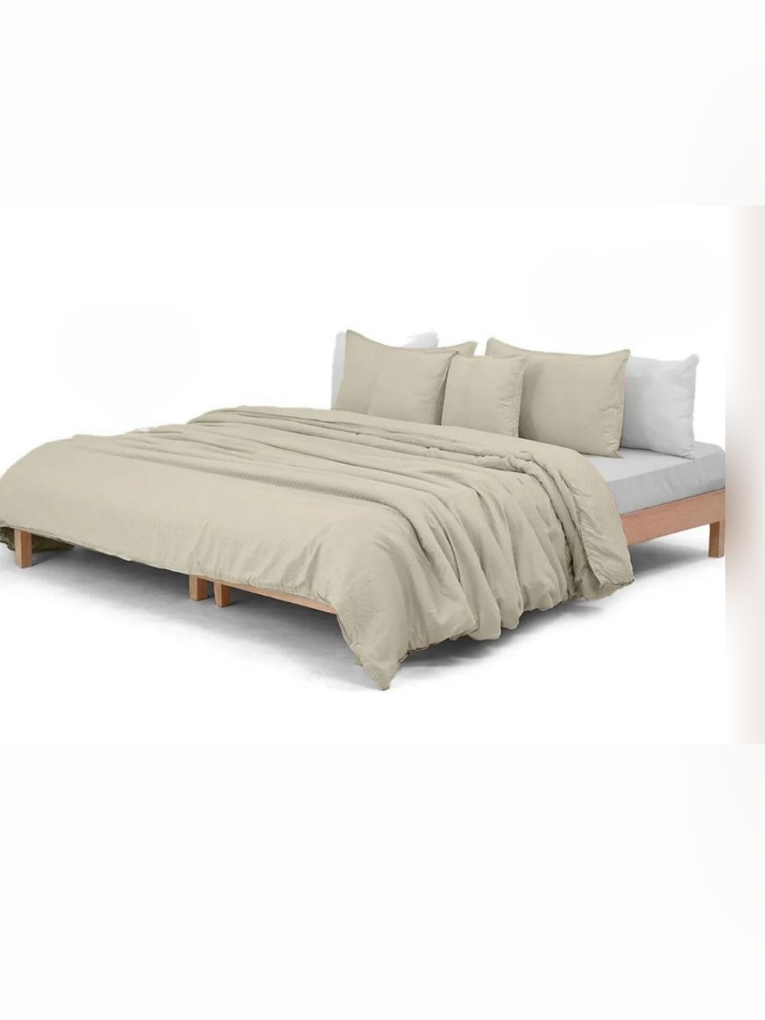 Zarf Off White Checked AC Room 400 GSM Double Bed Comforter-picture-10