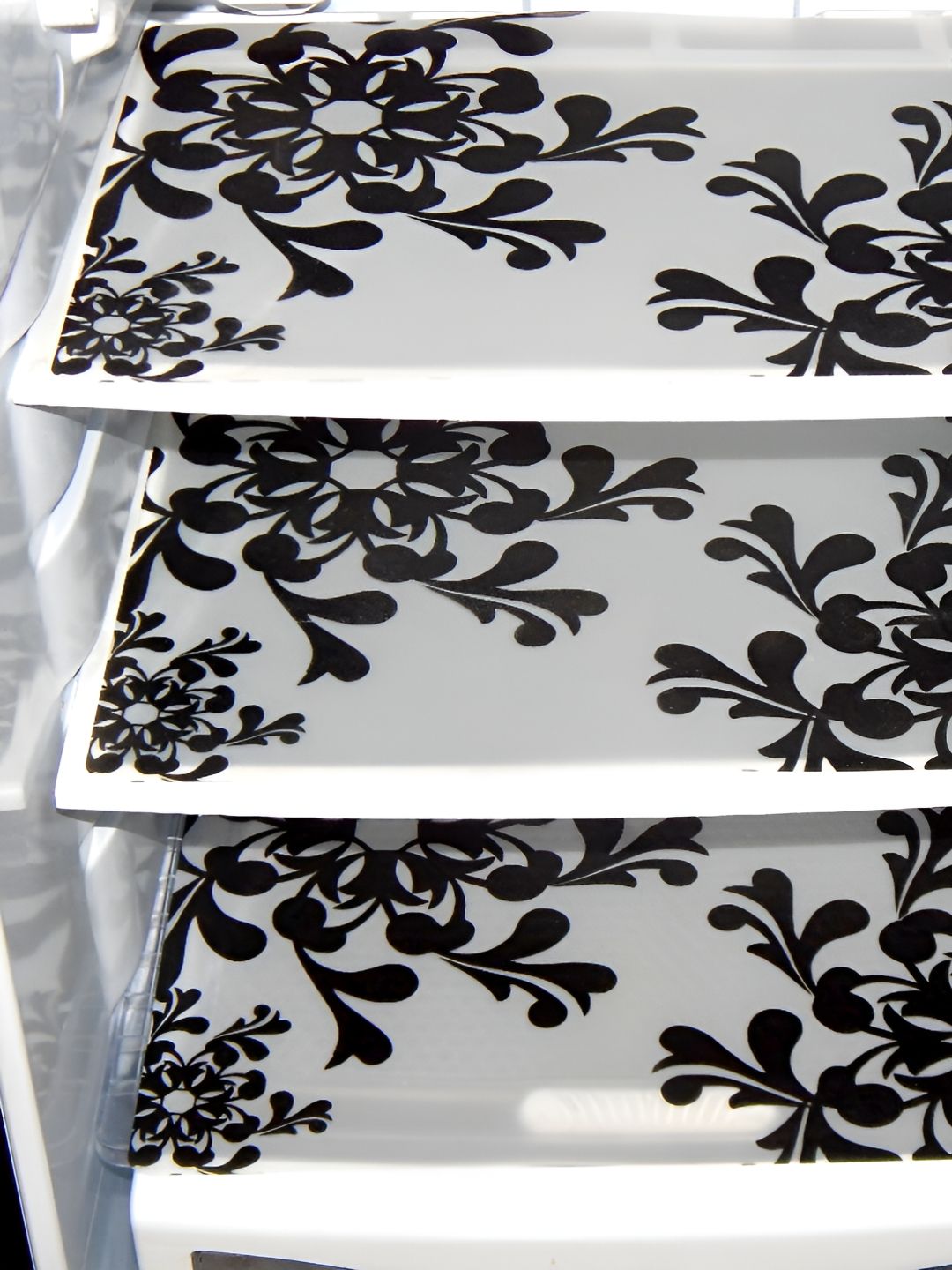 Aura 3-Pcs White & Black Printed Water Proof Fridge Mats-picture-31