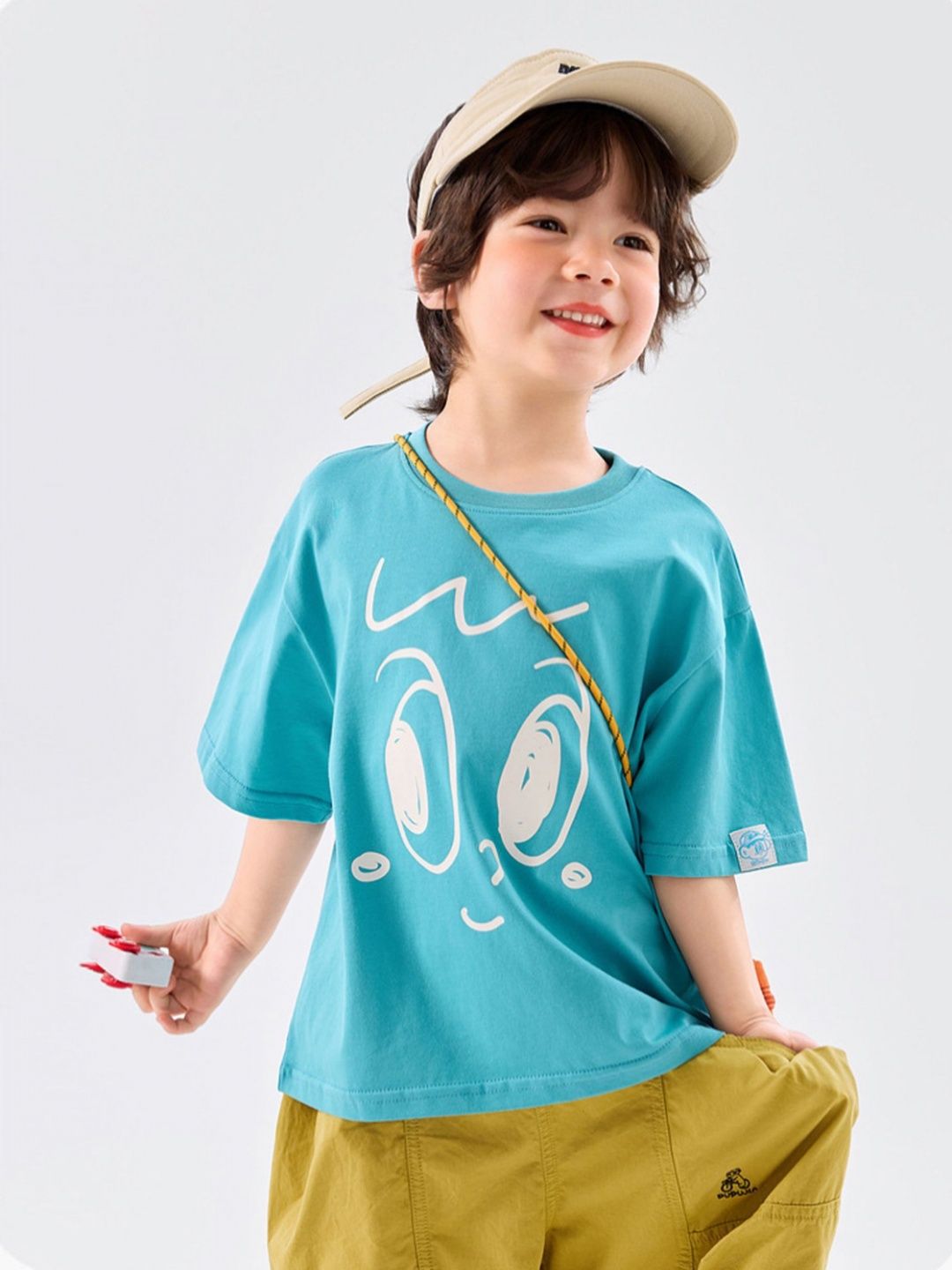 LULU & SKY Boys Graphic Printed Extended Sleeves Cotton Boxy T-shirt-picture-25