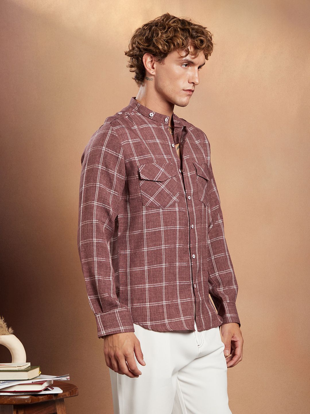 Campus Sutra Men Comfort Multi Stripes Checked Casual Shirt-picture-23