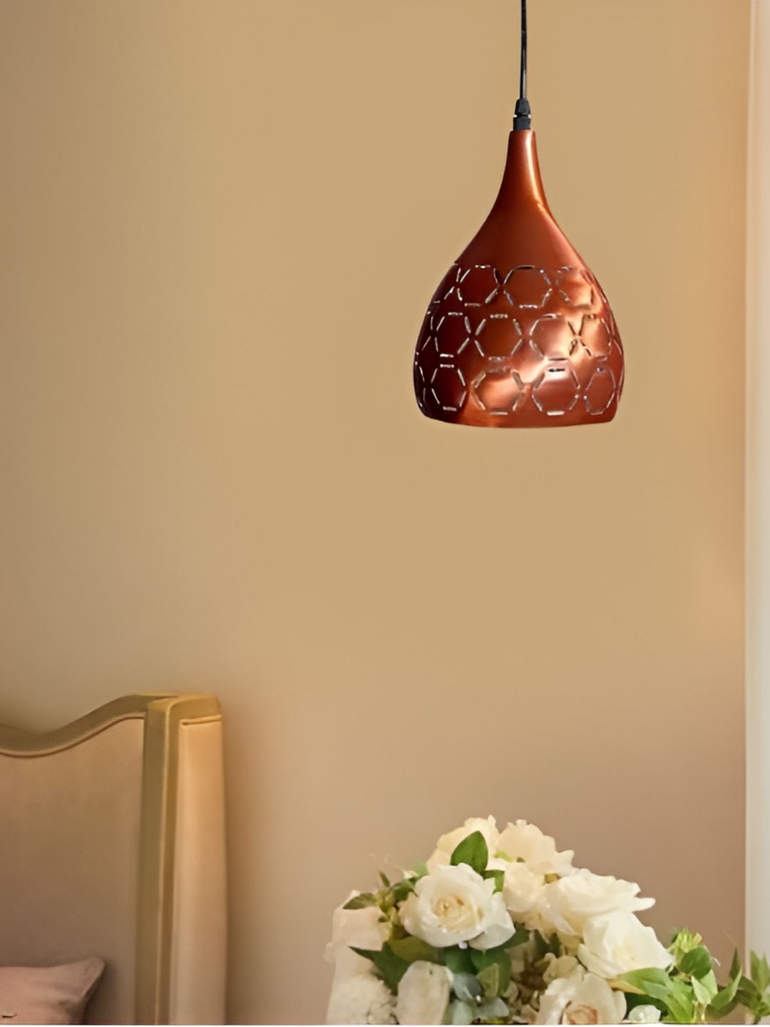 KINIS Copper-Toned Aluminium Quirky Ceiling Lamp-image-9
