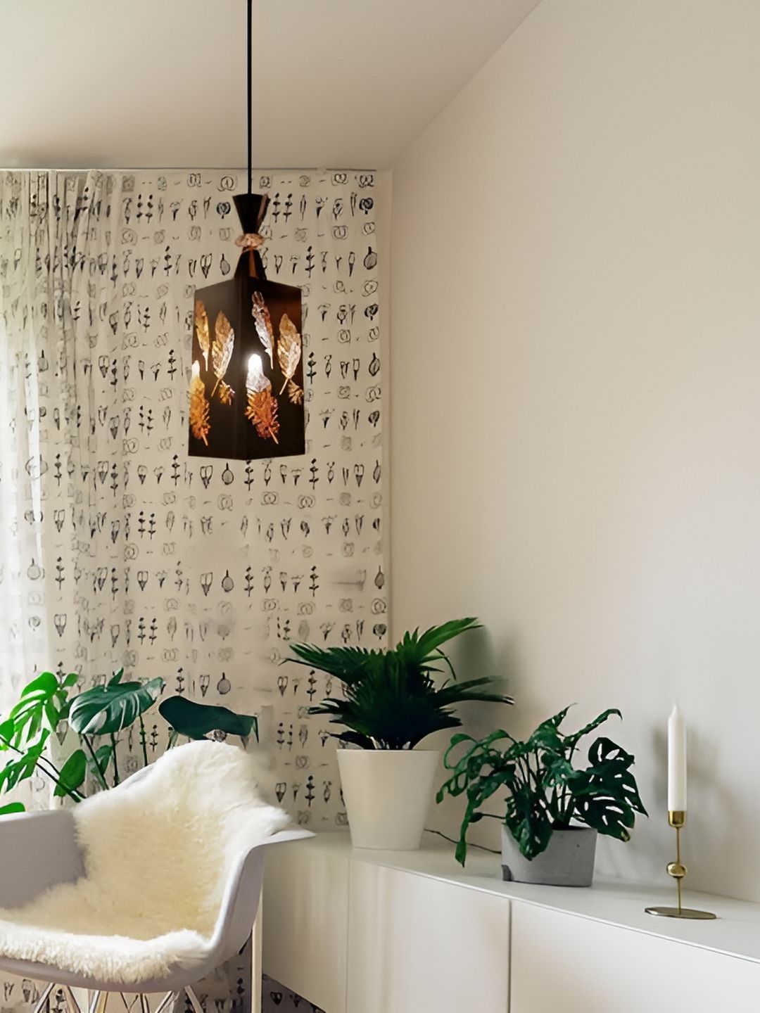 KINIS Black & Brown Textured Quirky Ceiling Lamp-picture-26